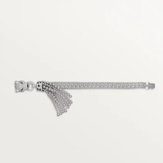 Panthere De Cartier-armbånd, på kjede, halvbelagt