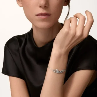 Panthere De Cartier-armbånd, på kjede, halvbelagt