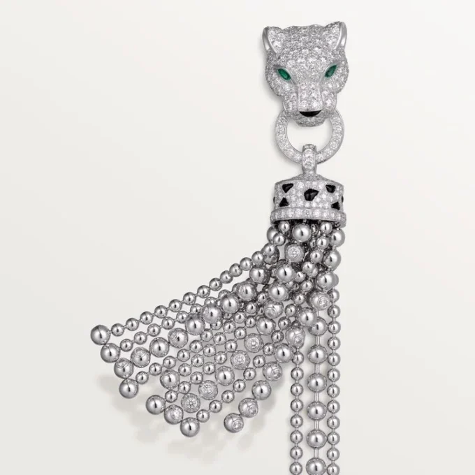 Panthere De Cartier-armbånd, på kjede, halvbelagt