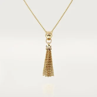 Panthere De Cartier-halskjede – gult gull, svart lakk, tsavorittgranater, onyx, diamanter – Cartier