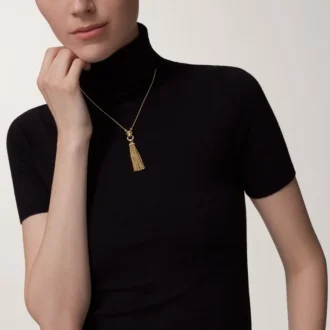 Panthere De Cartier-halskjede – gult gull, svart lakk, tsavorittgranater, onyx, diamanter – Cartier