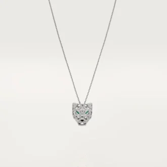 Panthere De Cartier-halskjede – hvitt gull, smaragder, diamanter, onyx – Cartier
