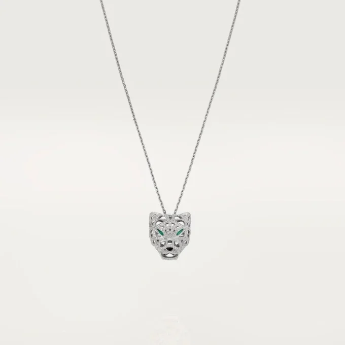 Panthere De Cartier-halskjede – hvitt gull, smaragder, diamanter, onyx – Cartier