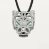Panthere De Cartier-halskjede – hvitt gull, smaragder, diamanter, onyx – Cartier