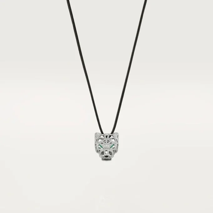 Panthere De Cartier-halskjede – hvitt gull, smaragder, diamanter, onyx – Cartier
