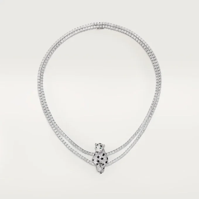 Panthere De Cartier-halskjede, multi-wear, pavé