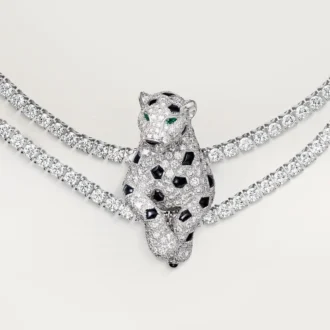 Panthere De Cartier-halskjede, multi-wear, pavé