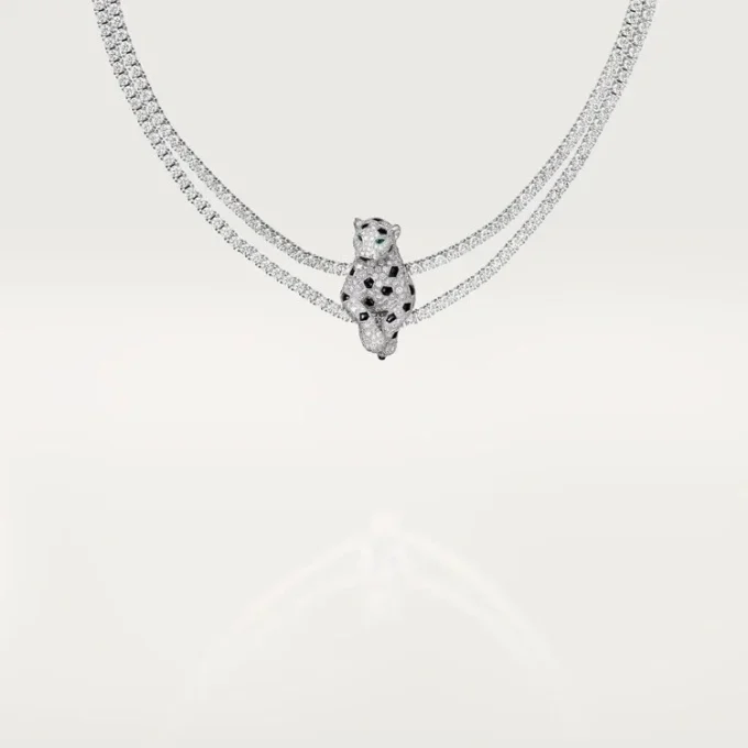 Panthere De Cartier-halskjede, multi-wear, pavé