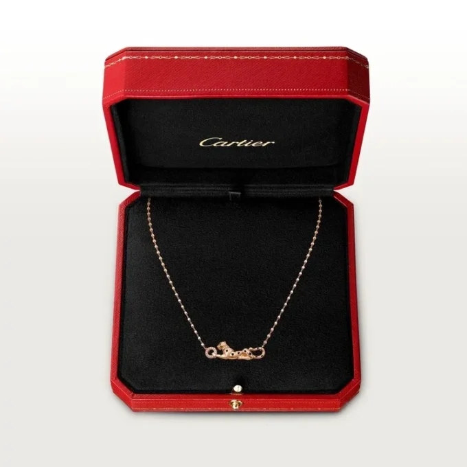 Panthere De Cartier-halskjede – Rosagull, tsavorittgranater, diamanter – Cartier