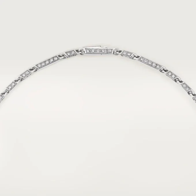 Panthere De Cartier langt halskjede, smaragd, multi-wear, stor modell, pavé