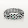 Panthere De Cartier mansjettarmbånd, smaragd, pavé