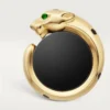 Panthere De Cartier mansjettknapper – gult gull, onyx, tsavoritter og svart lakk – Cartier