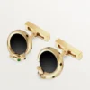 Panthere De Cartier mansjettknapper – gult gull, onyx, tsavoritter og svart lakk – Cartier