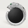 Panthere De Cartier mansjettknapper – rhodinert hvitt gull, diamanter, smaragder, onyx – Cartier