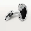Panthere De Cartier mansjettknapper – rhodinert hvitt gull, diamanter, smaragder, onyx – Cartier