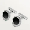 Panthere De Cartier mansjettknapper – rhodinert hvitt gull, diamanter, smaragder, onyx – Cartier