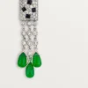 Panthere De Cartier-øreringer – hvitt gull, smaragder, onyx, diamanter – Cartier