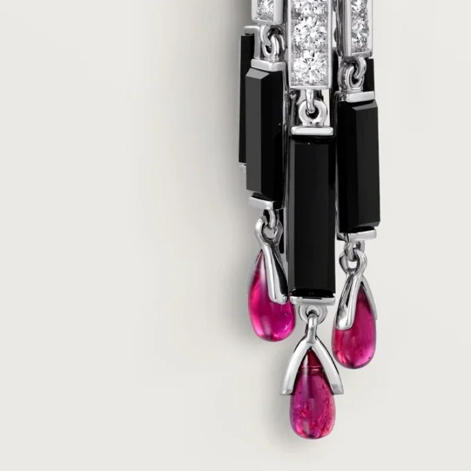 Panthere De Cartier-øreringer, rubin, stor modell, pavé