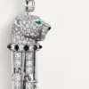 Panthere De Cartier-øreringer, rubin, stor modell, pavé