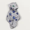 Panthere De Cartier-øreringer, safirer, pavé