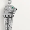 Panthere De Cartier-øreringer, smaragder, pavé