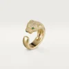 Panthere De Cartier-ring – gult gull, diamanter, smaragder, onyx – Cartier
