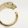 Panthere De Cartier-ring – gult gull, diamanter, smaragder, onyx – Cartier