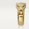 Panthere De Cartier-ring – gult gull, diamanter, smaragder, onyx – Cartier
