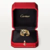 Panthere De Cartier-ring – gult gull, lakk, diamanter, tsavorittgranat – Cartier