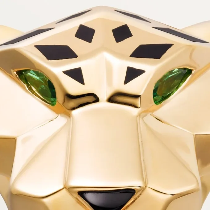 Panthere De Cartier-ring – gult gull, lakk, tsavorittgranat, onyx – Cartier