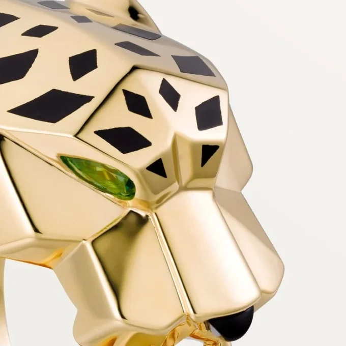 Panthere De Cartier-ring – gult gull, lakk, tsavorittgranat, onyx – Cartier