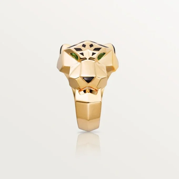Panthere De Cartier-ring – gult gull, lakk, tsavorittgranat, onyx – Cartier