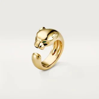 Panthere De Cartier-ring – gult gull, onyx, tsavorittgranat – Cartier