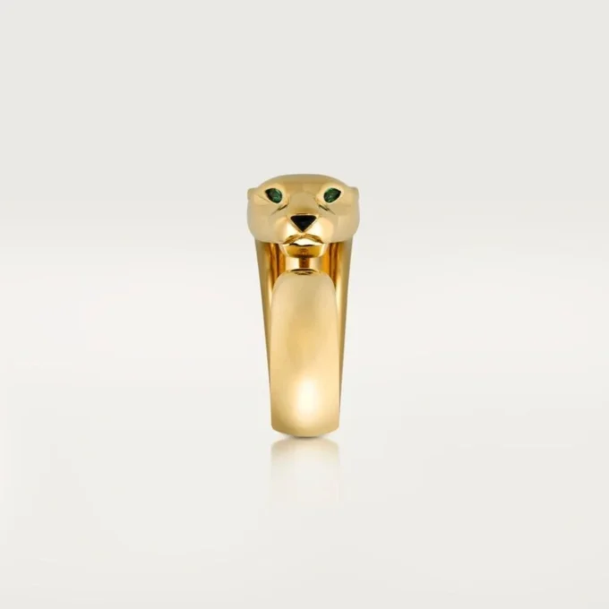 Panthere De Cartier-ring – gult gull, onyx, tsavorittgranat – Cartier