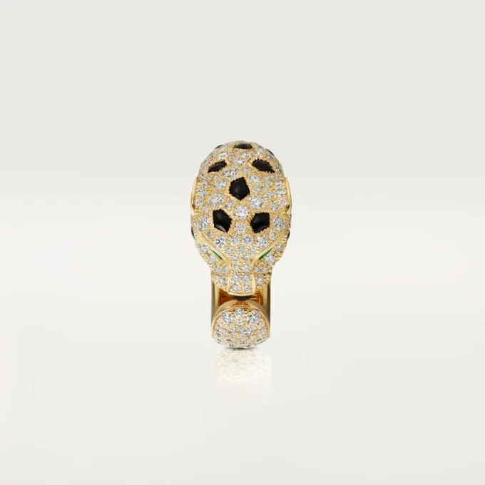 Panthere De Cartier-ring – gult gull, smaragder, onyx, diamanter – Cartier