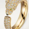 Panthere De Cartier-ring – gult gull, smaragder, onyx, diamanter – Cartier
