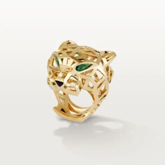Panthere De Cartier-ring – gult gull, tsavorittgranater, onyx – Cartier