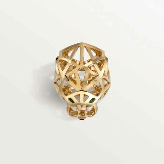 Panthere De Cartier-ring – gult gull, tsavorittgranater, onyx – Cartier