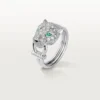 Panthere De Cartier-ring – hvitt gull, diamanter, smaragder, onyx – Cartier