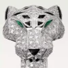 Panthere De Cartier-ring – hvitt gull, diamanter, smaragder, onyx – Cartier