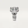 Panthere De Cartier-ring – hvitt gull, diamanter, smaragder, onyx – Cartier
