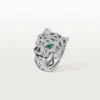 Panthere De Cartier-ring – hvitt gull, onyx, smaragder, diamanter – Cartier