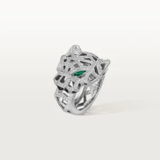 Panthere De Cartier-ring – hvitt gull, onyx, smaragder, diamanter – Cartier Panthere De Cartier-ring – hvitt gull, onyx, smaragder, diamanter – Cartier