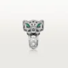 Panthere De Cartier-ring – hvitt gull, onyx, smaragder, diamanter – Cartier