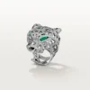 Panthere De Cartier-ring – hvitt gull, smaragder, onyx, diamanter – Cartier