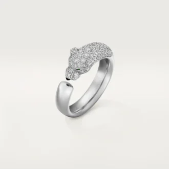 Panthere De Cartier-ring – hvitt gull, smaragder, onyx, diamanter – Cartier Panthere De Cartier-ring – hvitt gull, smaragder, onyx, diamanter – Cartier