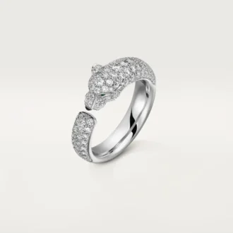Panthere De Cartier-ring – hvitt gull, smaragder, onyx, diamanter – Cartier