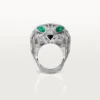 Panthere De Cartier-ring – hvitt gull, smaragder, onyx, diamanter – Cartier