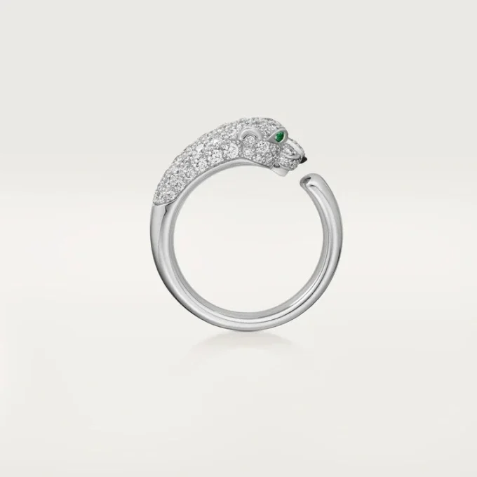 Panthere De Cartier-ring – hvitt gull, smaragder, onyx, diamanter – Cartier