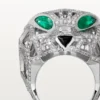 Panthere De Cartier-ring – hvitt gull, smaragder, onyx, diamanter – Cartier